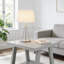 Table de bout moderne en bois avec tablette de rangement, pieds robustes à grand angle pour le salon, la chambre à coucher ou le bureau