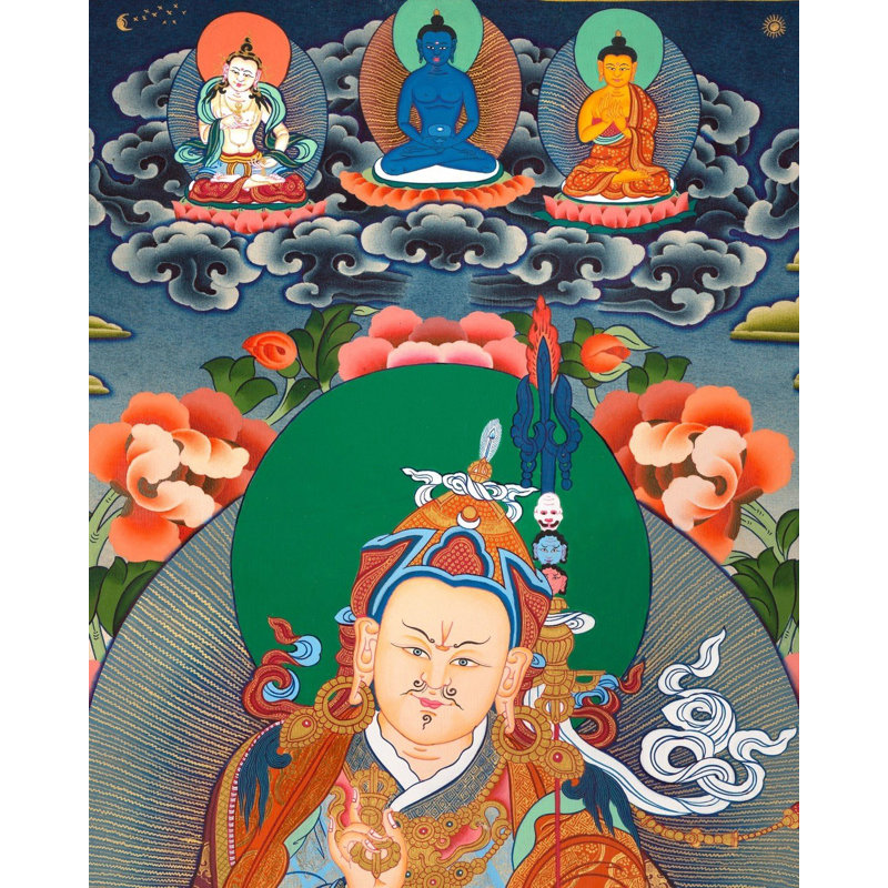 Gourou Padmasambhava Thangka (Thangka sans brocart)