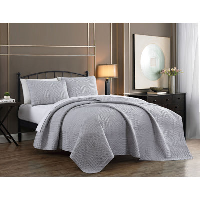 Ensemble de courtepointe réversible en microfibre Yardley