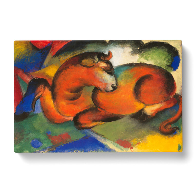 Red Bull by Franz Marc - Wrapped Canvas, 35cm H x 50cm W x 3cm D