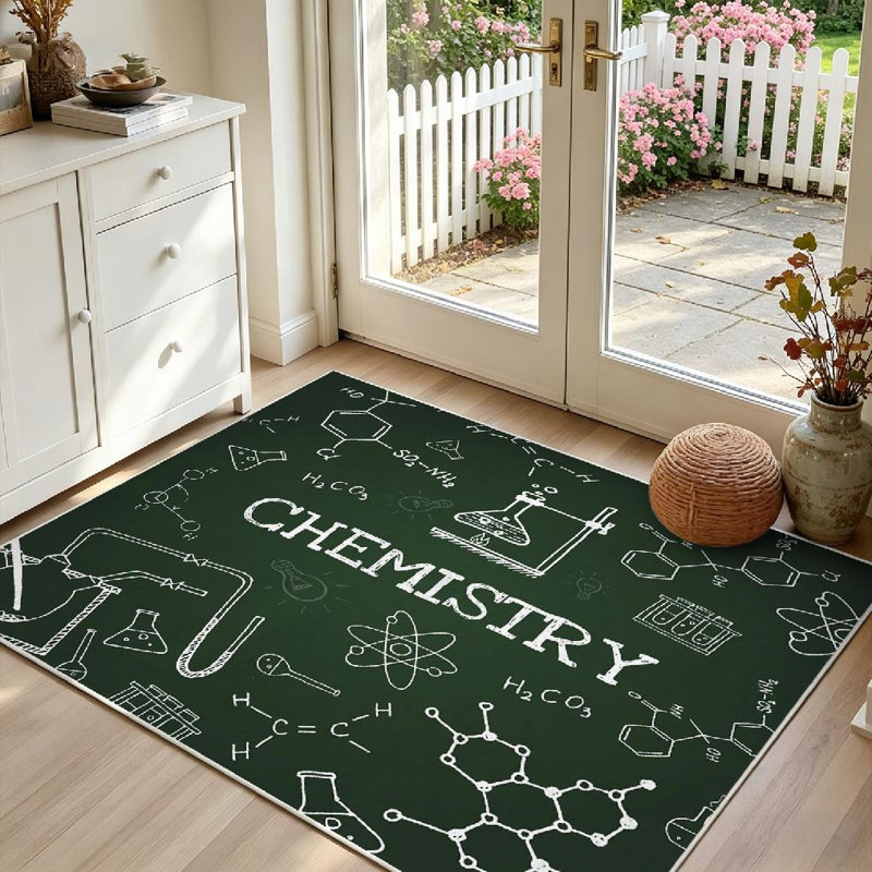 Tapis d'intérieur transparent pour tableau noir, lavable à la machine, tableau noir, Rectangle 39" x 63"