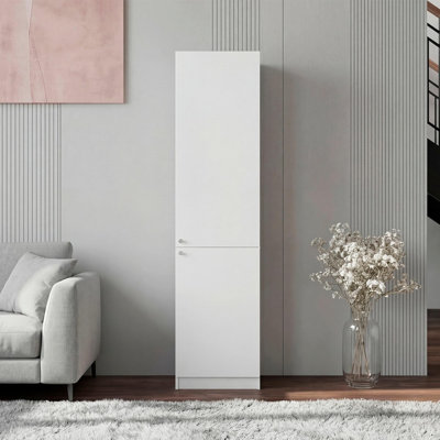 Armoire de rangement blanche avec 5 tablettes