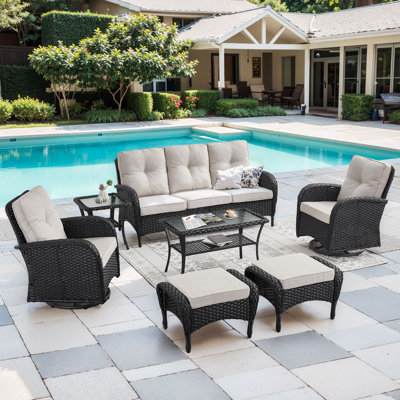 7 - Person Outdoor Seating Group With Cushions