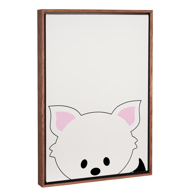 Art peekaboo ii, H 26 po x l 18 po x P 1,5 po, Toile avec cadre en bois classique