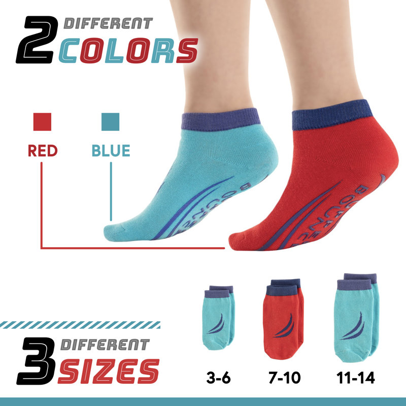 Chaussettes de trampoline antidérapantes pour enfants Machrus, Bleu