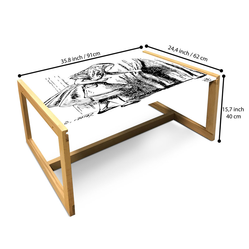 Jaevian Sled Coffee Table, 90cm H x 62cm W x 40cm D