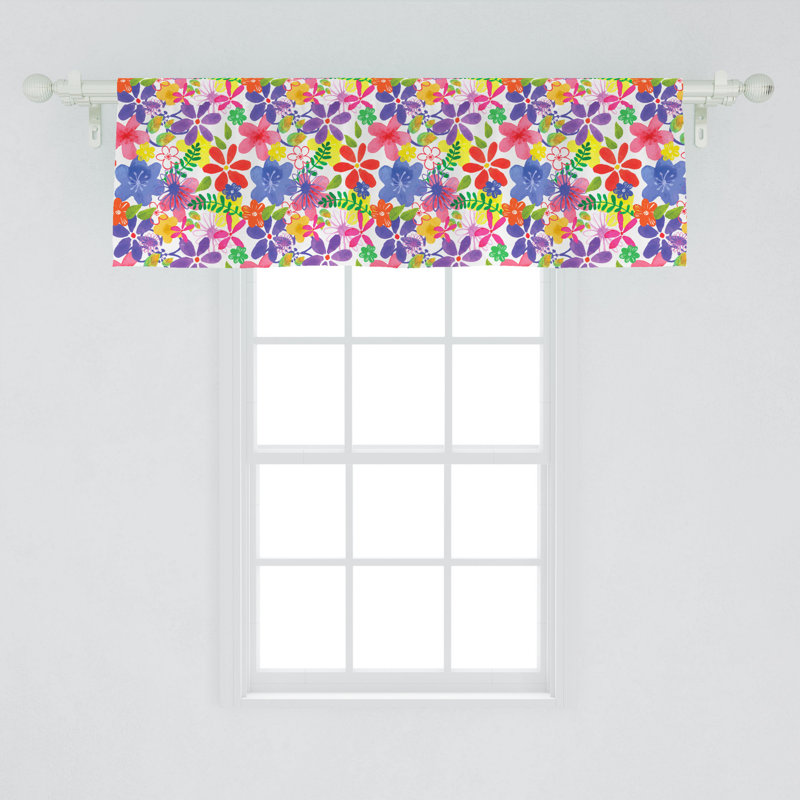 Floral Tailored Window Valance