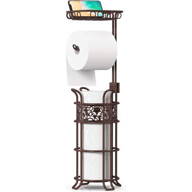 Free Standing Toilet Paper Holder Stand, Oil Rubbed Bronze Toilet Paper  Holder
