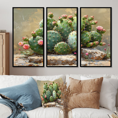 Shoshana - Floral Cactus Wall Decor Set