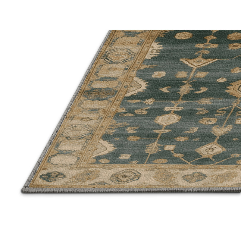Machine Washable Overdyed Brown Area Rug, Rectangle 2' x 3'