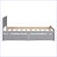 Structure de lit plateforme moderne avec 2 tiroirs-1281126554