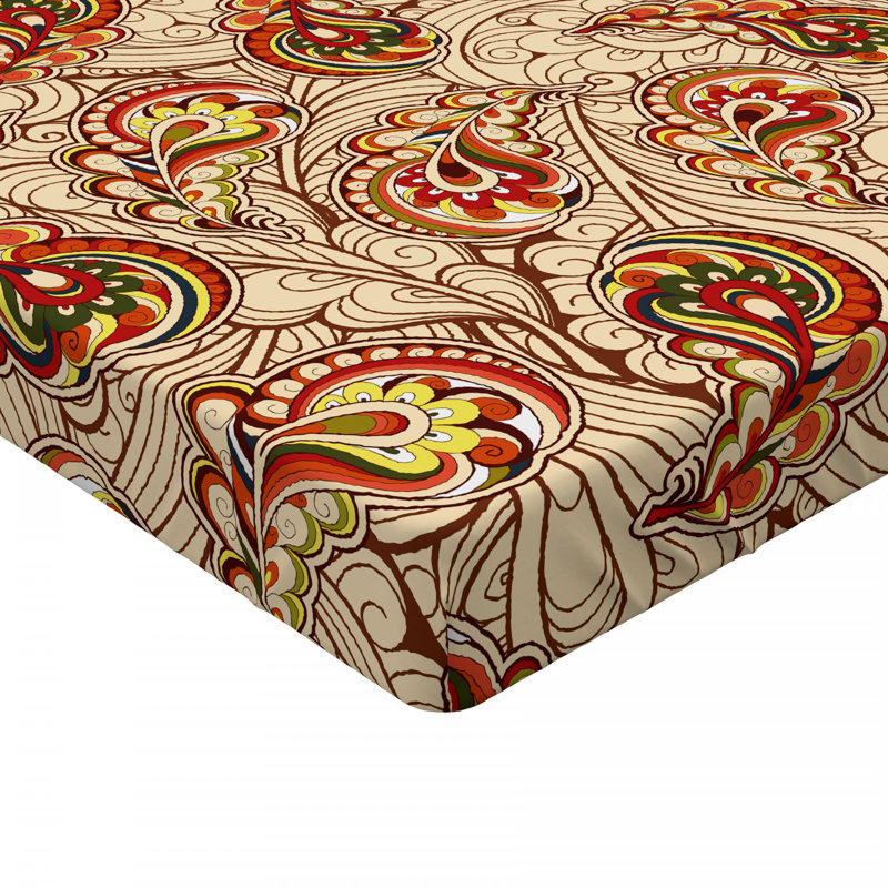 Microfiber Floral Fitted Sheet, Full Fitted Sheet