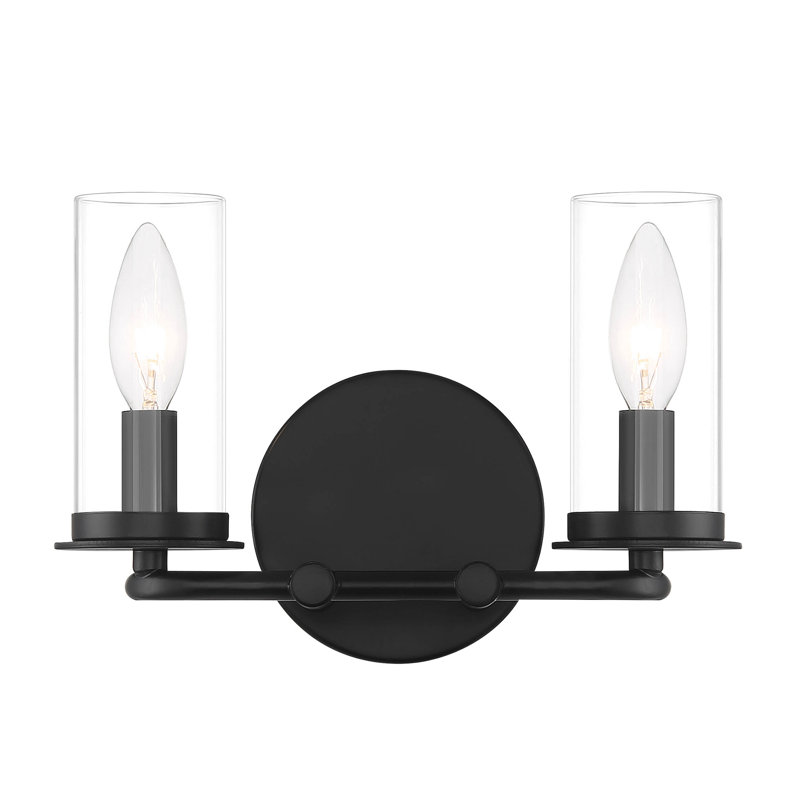 2 - Light Dimmable Vanity Light, Matte Black