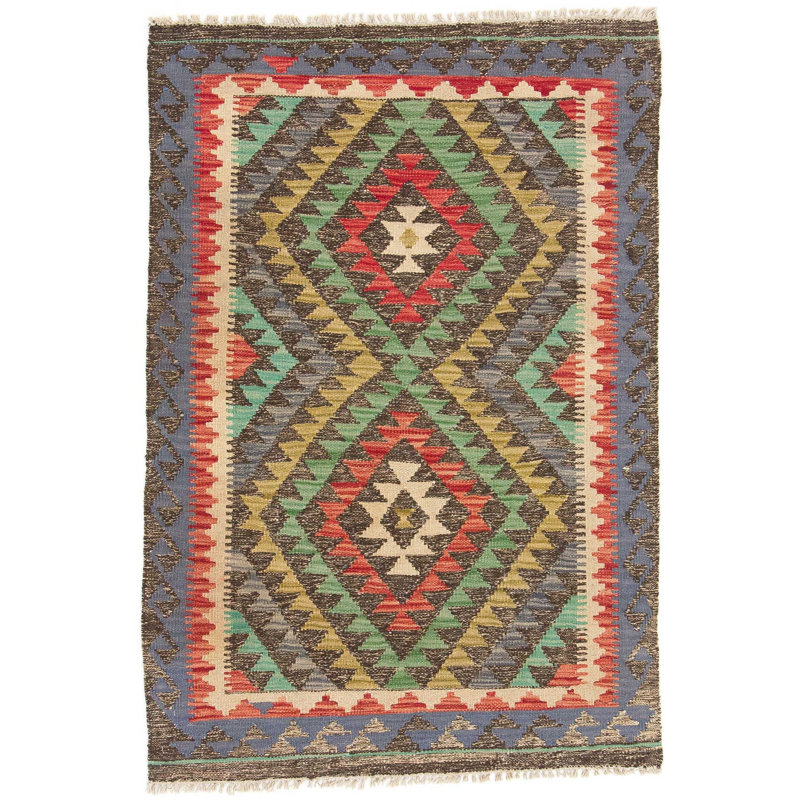 Geometric Hand Woven 84cm X 123cm Area Rug
