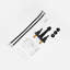Robinet de lavabo de salle de bain 5,45 po, noir mat 2, bec à arc moyen, teinté, fixation sur le comptoir, robinet central 2-125703339
