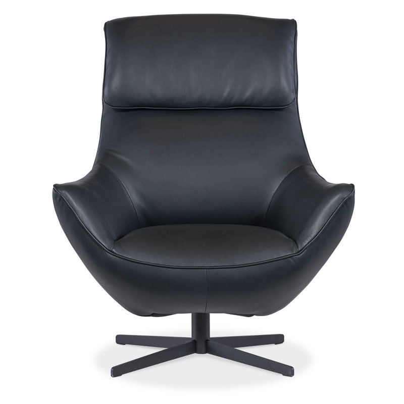 Hughes Swivel Chair, Salvo Denim Top Grain Semi-Aniline