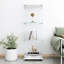 Vitrine à 3 tablettes en verre blanc avec une porte - plancher pour installation de bureau, chambre à coucher et salon