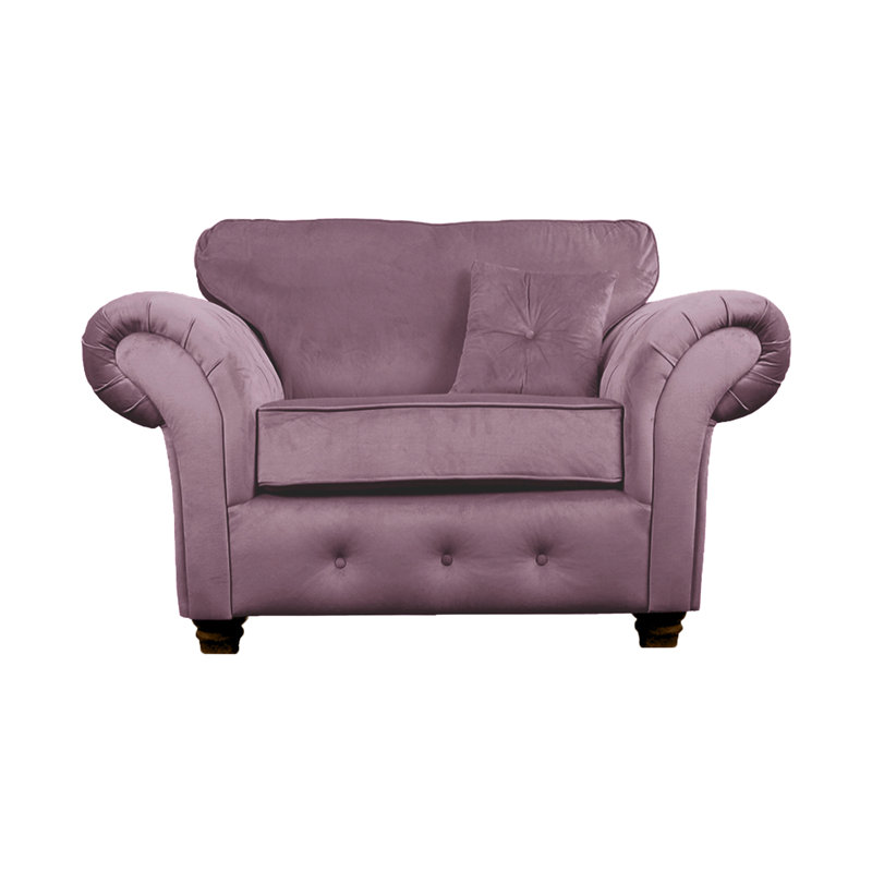 Lila 2 Seater Velvet Loveseat, Lavender