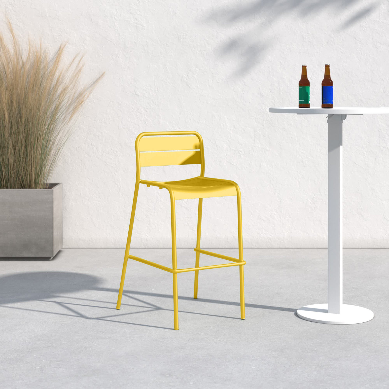 Kapri 41'' Outdoor Bar Stool, Saffron
