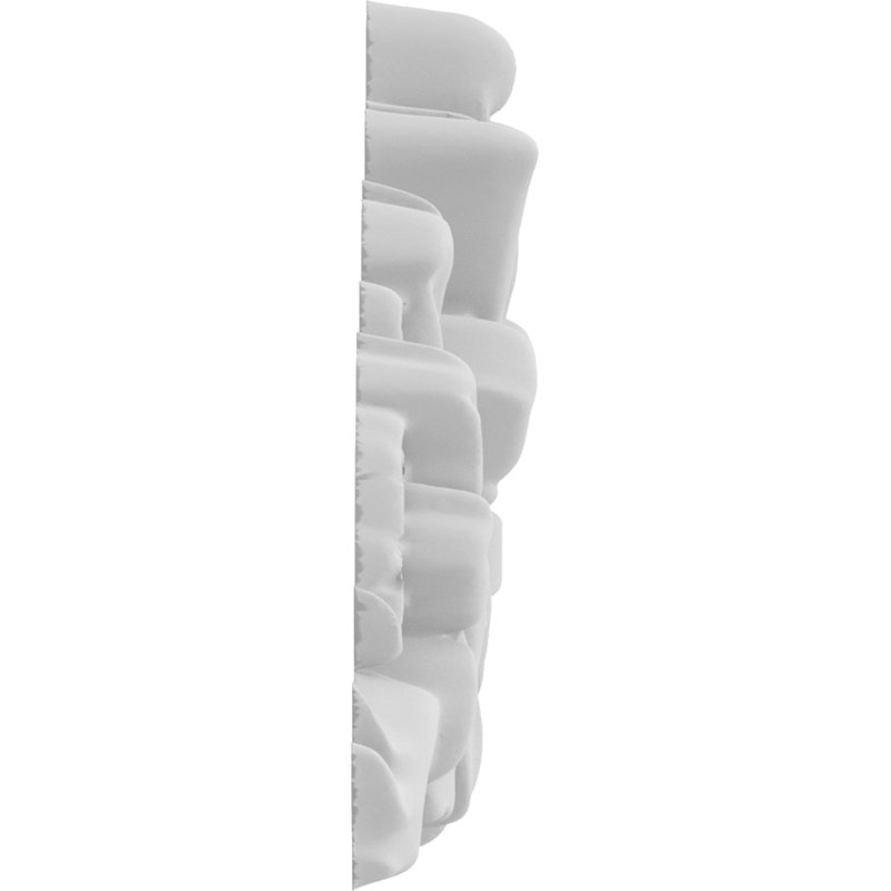 Rosette Marbleton, H 2,5 po x l 5 po x P 0,5 po