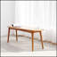 Banc de table en bois de chêne naturel pour salle à manger-2084719644