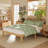 Low Profile Platform Bed With Rustic Style