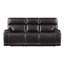 Canapé à accoudoirs carrés en cuir véritable de 86 po Boylon-564593126