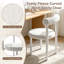 Petite chaise de coiffeuse sans accoudoirs en tissu Teddy avec soutien lombaire pour le maquillage dans la chambre, blanche-1558915064