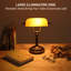 Lampe de bureau Bankers avec interrupteur à chaîne, lampes de bureau à abat-jour en verre ambré, base bronze, base E26, lampe de bibliothèque rétro pour bureau, salle d'étude (orange mat)