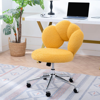 Fauteuil de bureau pivotant en tissu 360 avec hauteur réglable de 16,1 à 19,3 pouces, cinq coussins rembourrés en éponge à haute densité et siège ergonomique avec siège de 220 lb