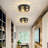 3-Light Industrial Flush Mount Ceiling Light, Black Metal Cage Drum Fixture, E26 Base, Modern Farmhouse Close To Ceiling Lighting For Hallway, Bedroom, Kitchen-2141390132
