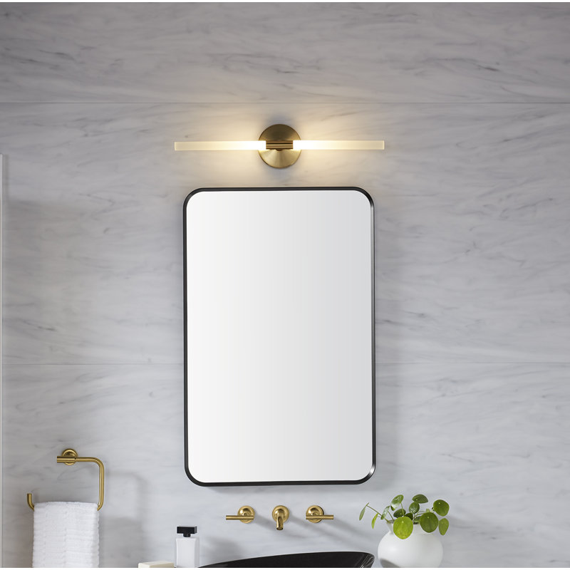 KOHLER Essential Rectangular Wall Mirror, Bathroom / Vanity Mirror with Frame, Matte Black, 60" x 28"