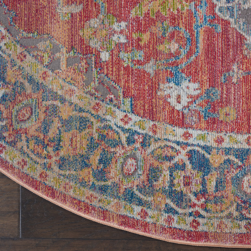 Gilverto Oriental Indoor Rug, Round 4'