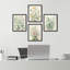 «Wildflowers Green Plants Floral Botanical», impression sur papier 4 pièces-97782652-97782653