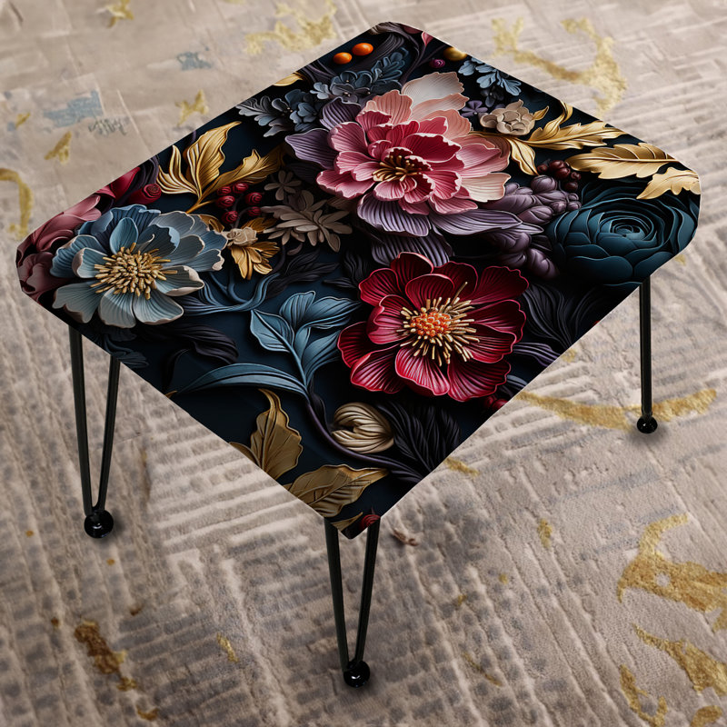Enigma Moody Patterns - Floral Rectangle Ottoman