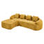 Canapé modulaire en L Chenille avec quatre coussins-1395151950