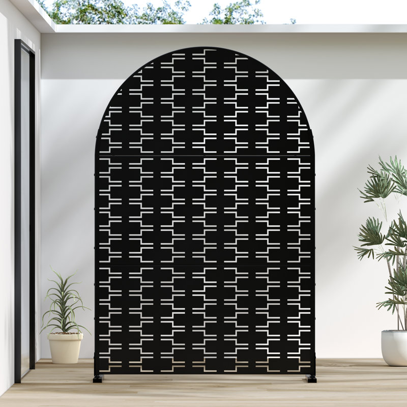 Paravent d'extérieur 72 po x 47 po, Noir