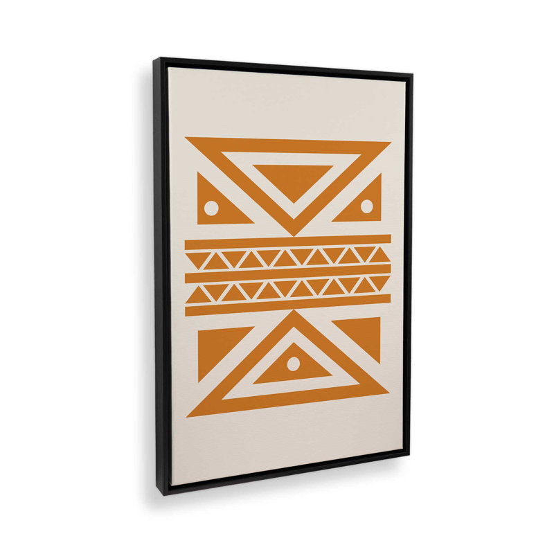 Modern Tribal Patterns III Canvas Print in a Frame, 12.75" H x 8.75" W, Satin Black