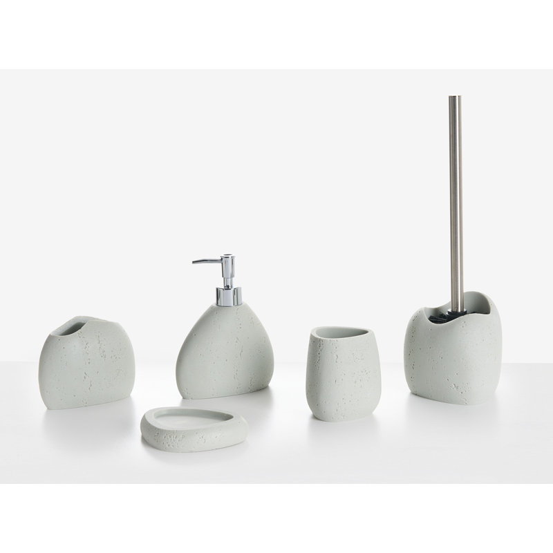 Bathroom Accessory Set, Light Grey