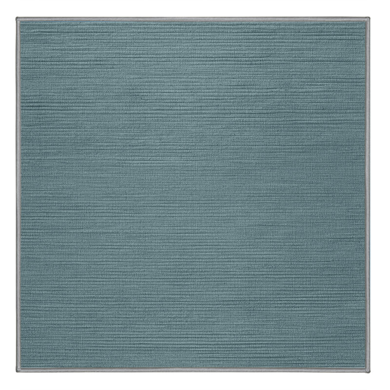 Tapis gris uni lavable à la machine, Carré 5 pi