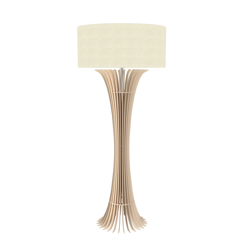 Stecche Di Legno Floor Lamp, Organic Cappuccino