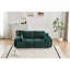 Canapé d'angle moderne en mousse à mémoire comprimée, 2 places, grand canapé d'angle pour salon, canapé d'angle modulaire infonuagique, adapté aux animaux de compagnie, tissu velours côtelé, causeuse extra profonde, aucun assemblage requis, vert