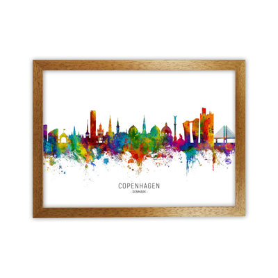 Copenhagen Denmark Skyline by Michael Tompsett - Print