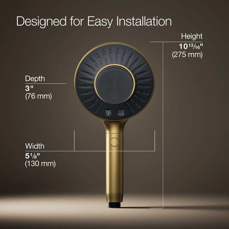 Spaviva Two-Function Handshower With All-In-One Cleansing Device 1.75 GPM, Brushed Brass