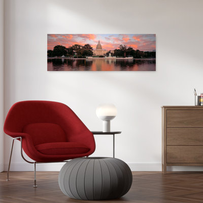 Us Capitol Washington Dc Peaceful Abstract Contemporary Architecture Sunset Wall Art