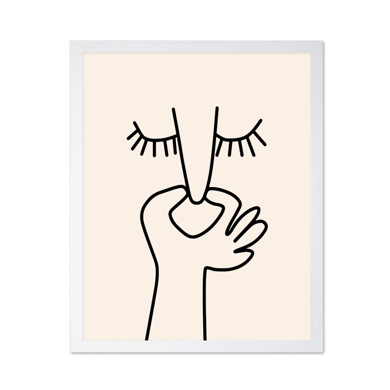 Hold Your Nose No1, Poster, White Framed, 08"H x 10"W
