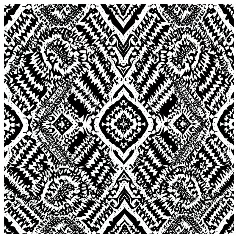 Couvertures à motif géométrique noir et blanc, 60in W x 80in H
