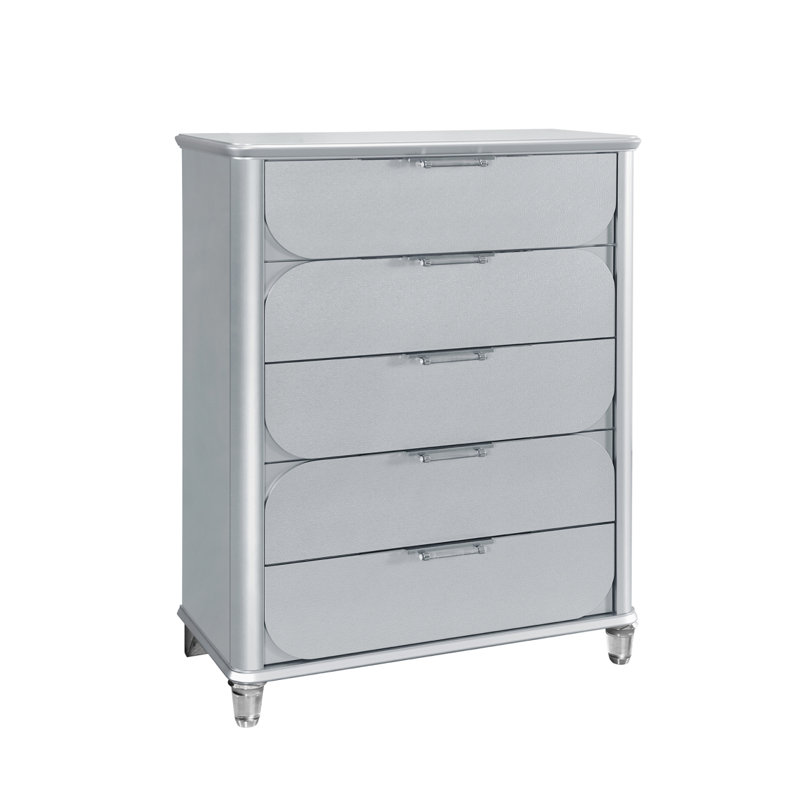 Commode argentée LAURA