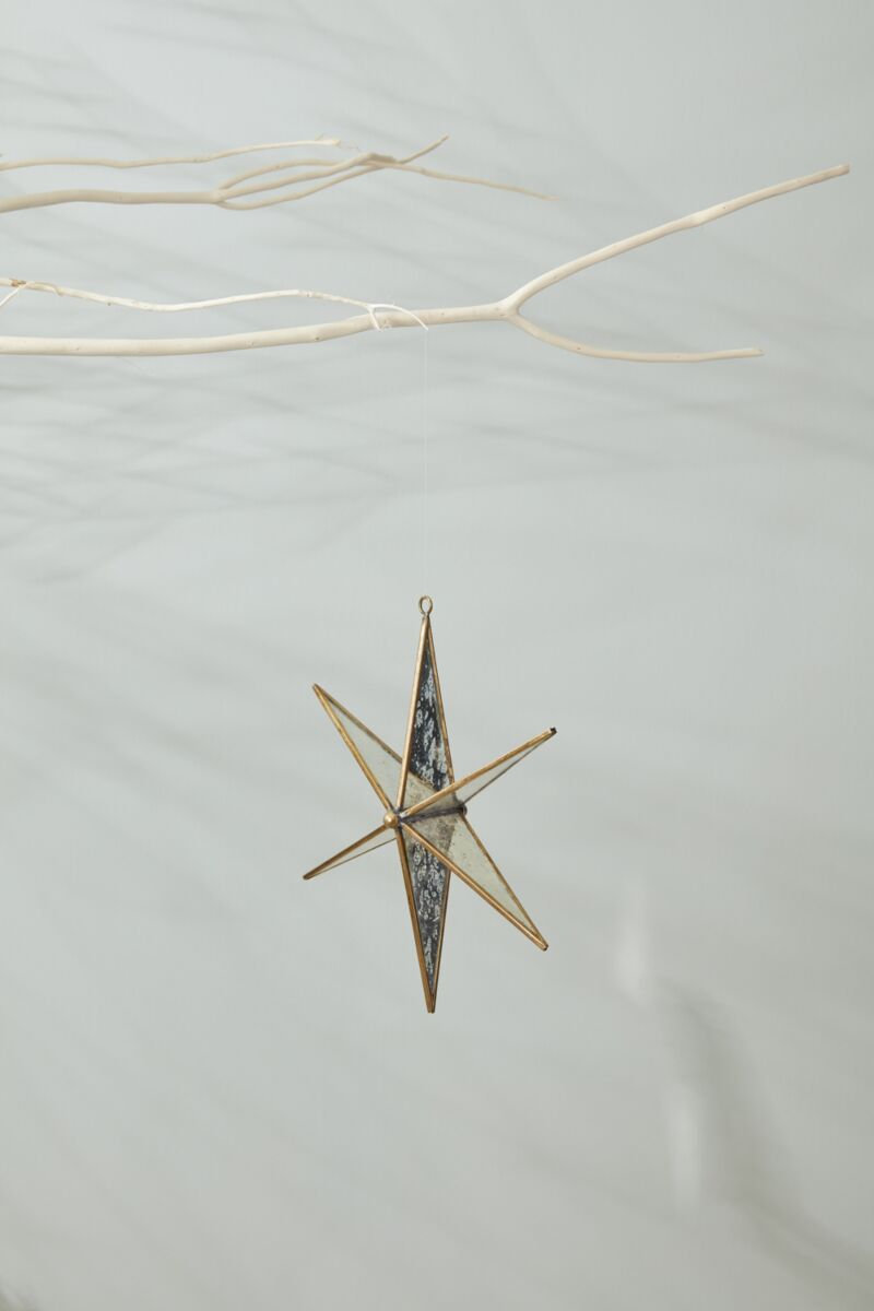 Metal Astrology & Stars Holiday Shaped Ornament, 6.5" H x 6" W x 1.75" D