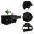 Uranus Storage Bench, Two Drawers, Two Open Shelves, Black-61871353